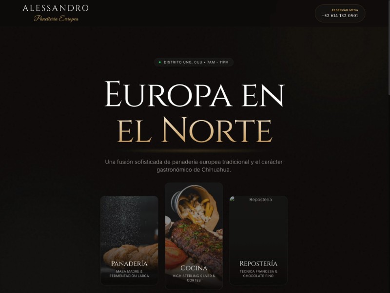 Preview for European Bakery Restaurant Landing Page Template