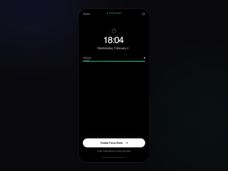 Preview for Focus Mode Mobile Game Landing Page Template