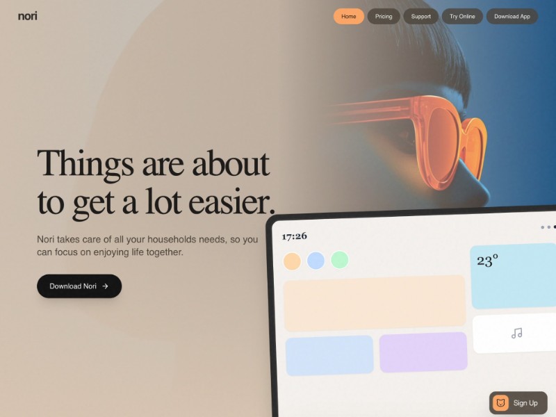 Preview for Family Productivity App Landing Page Template