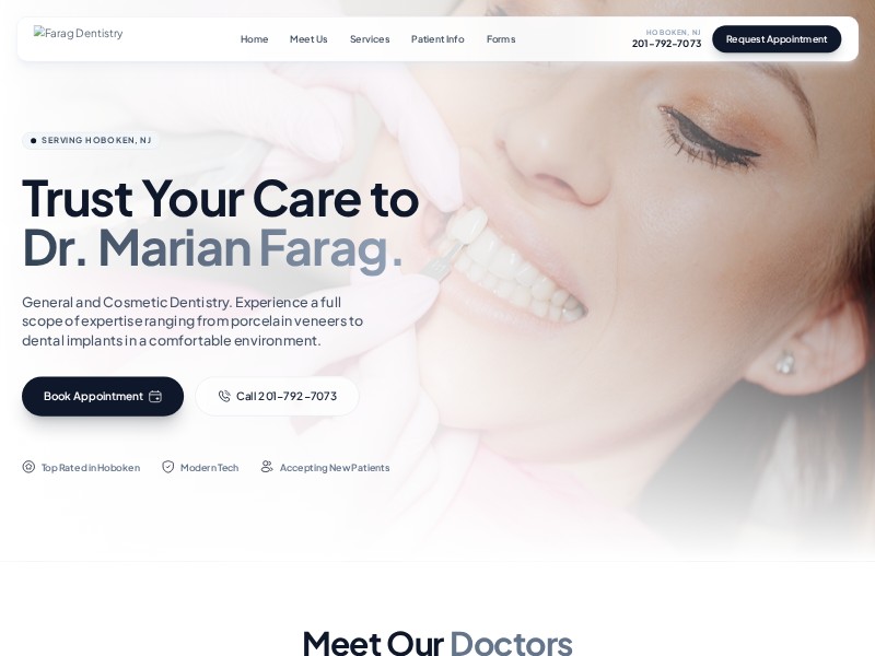 Preview for Farag Dentistry Website