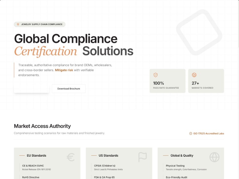 Preview for Global Compliance Certification Landing Page Template