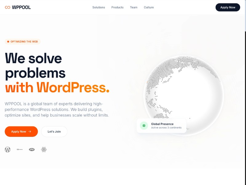 Preview for WPPOOL Careers Landing Page Template