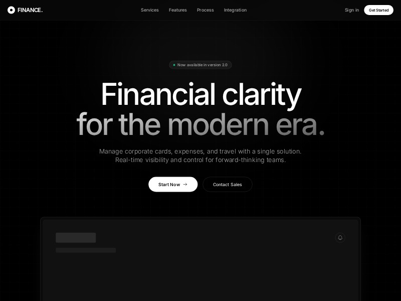 Preview for Finance Platform Landing Page Template