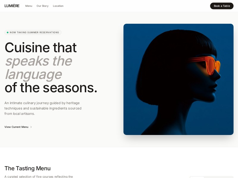 Preview for Restaurant website for costomer 