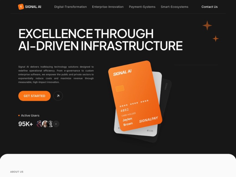 Preview for Fintech Banking Landing Page Template