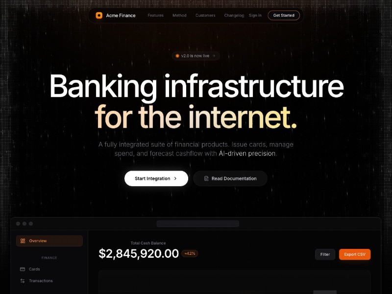 Preview for Fintech SaaS Landing Page Template