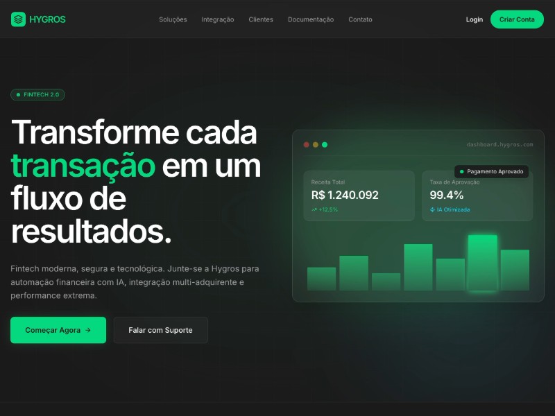 Preview for Fintech Payments Landing Page Template