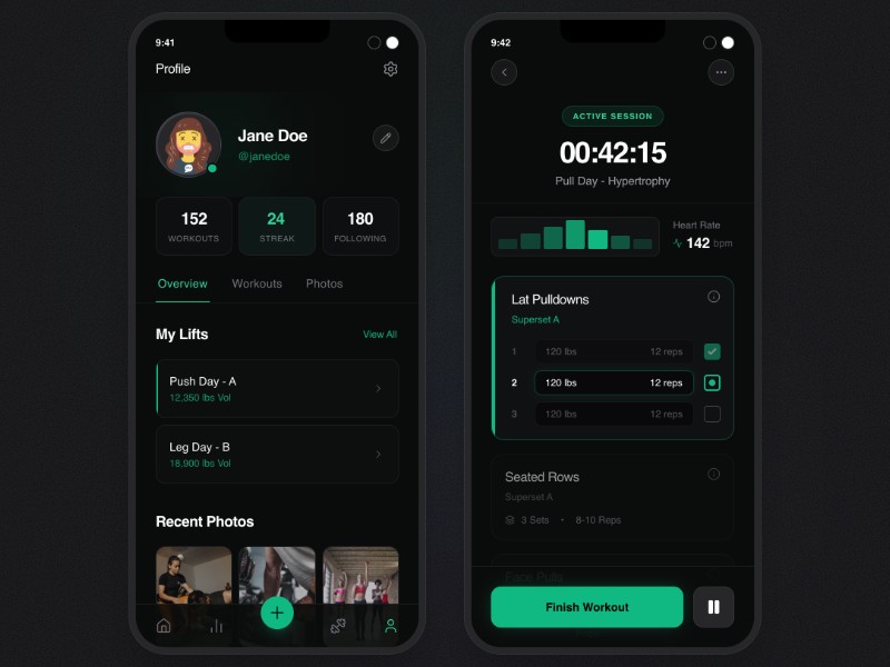 Preview for Fitness App UI Landing Page Template