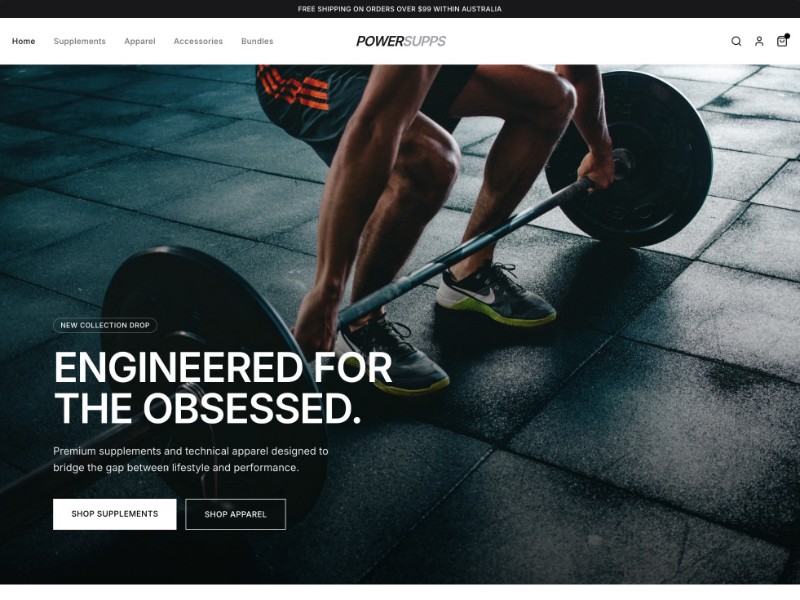 Preview for Fitness E-commerce Landing Page Template
