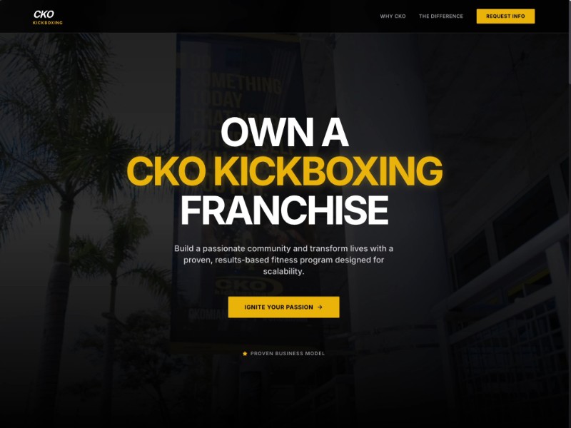 Preview for Fitness Franchise Landing Page Template