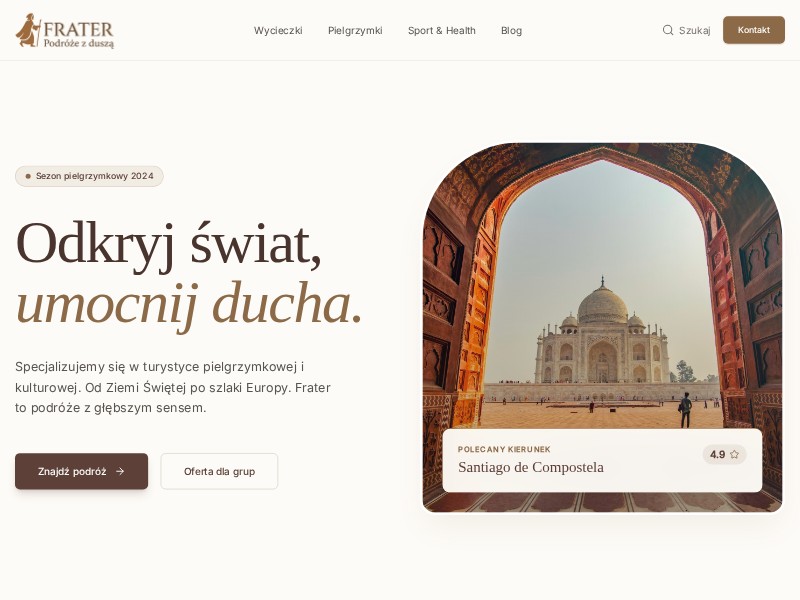 Preview for Catholic Travel Agency Landing Page Template
