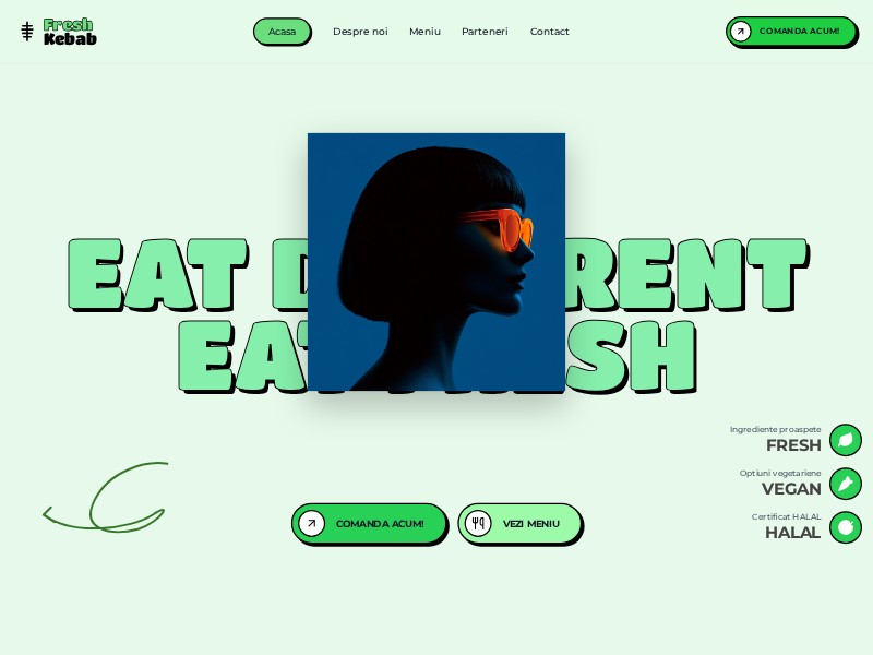 Preview for Fresh Kebab Restaurant Landing Page Template