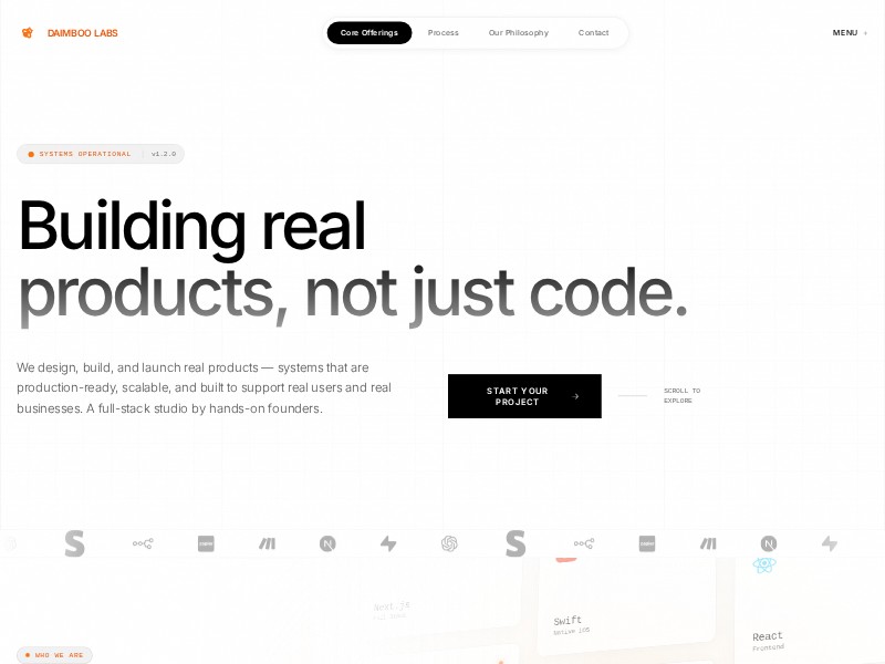 Preview for Full-Stack Studio Landing Page Template