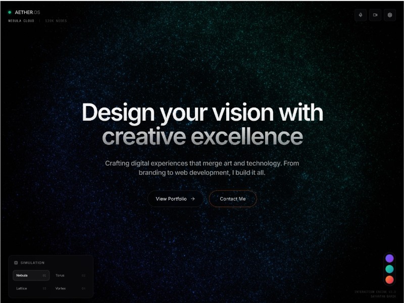 Preview for Futuristic Creative Portfolio Hero Template