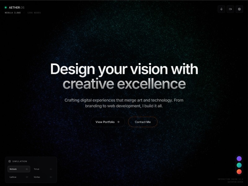Preview for Futuristic Creative Portfolio Hero Template