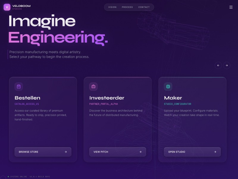 Preview for Futuristic Manufacturing Landing Page Template