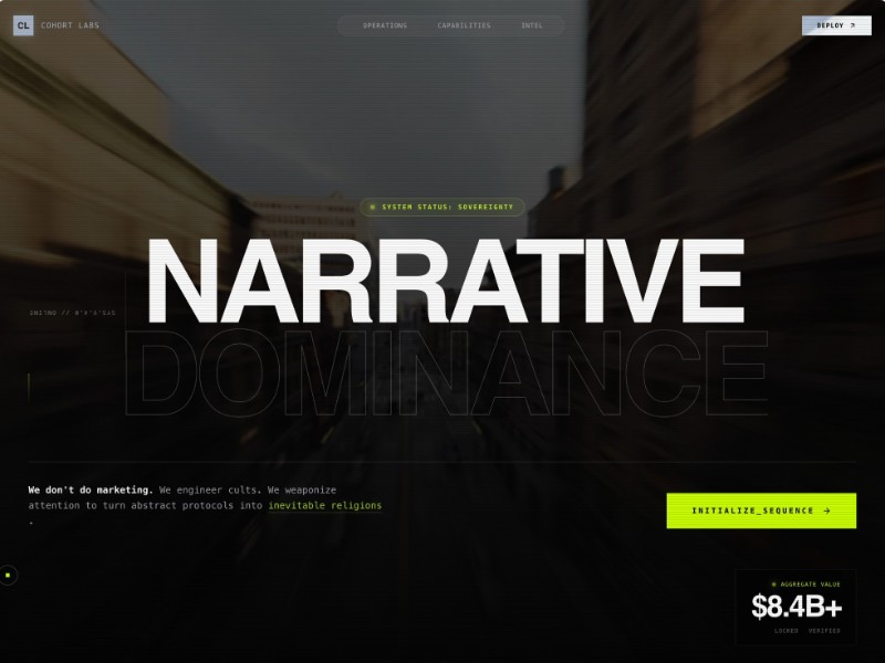Preview for Futuristic Agency Landing Page Template