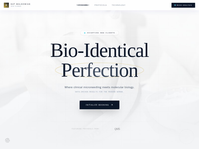Preview for Futuristic Skin Clinic Landing Page Template