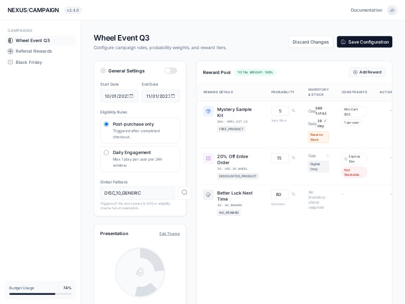 Preview for Gamified Campaign Dashboard UI Template