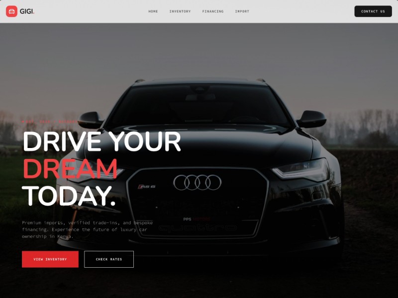 Preview for Car Dealership Landing Page Template