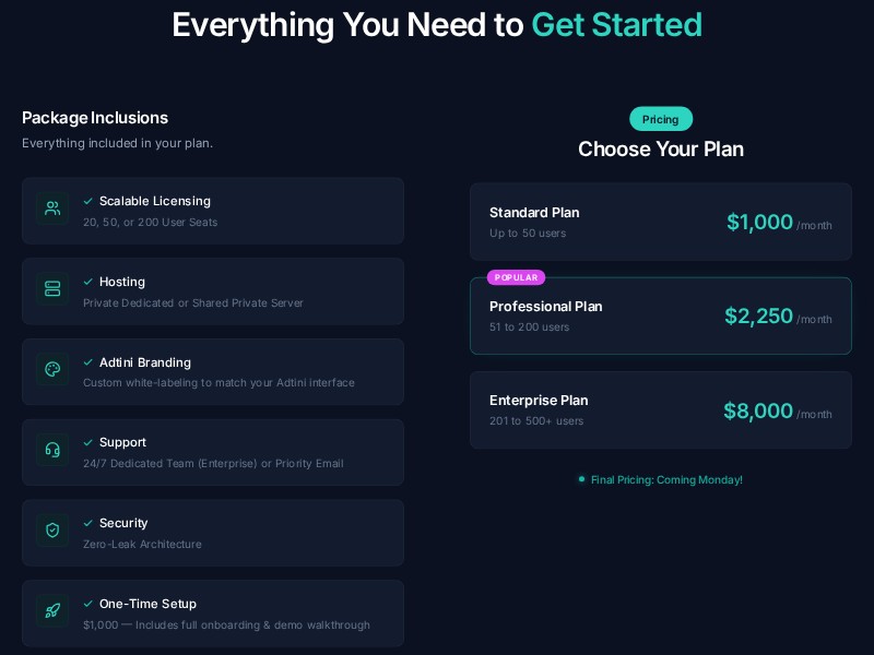 Preview for SaaS Pricing Plans Section Template