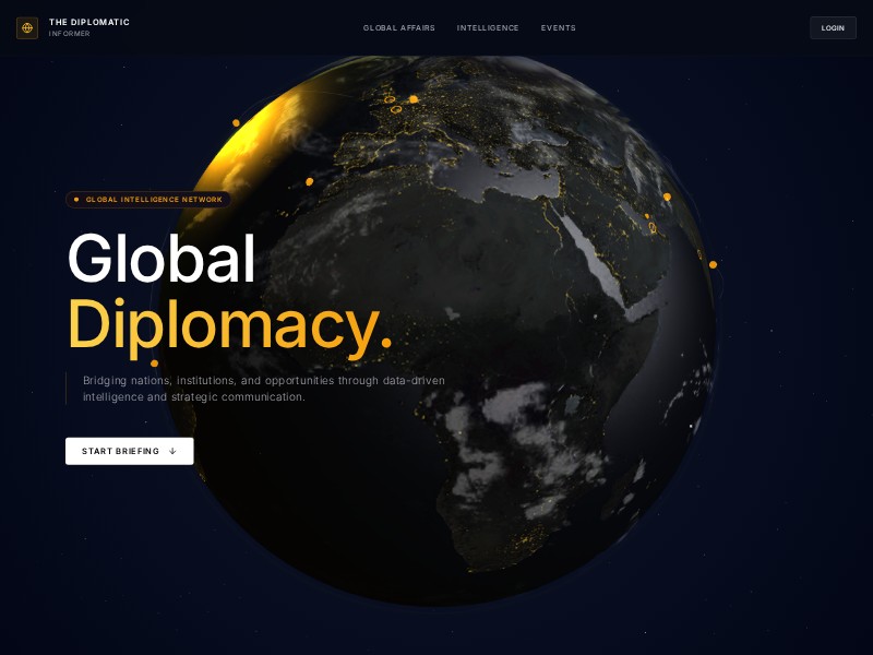 Preview for Global Diplomacy Landing Page Template