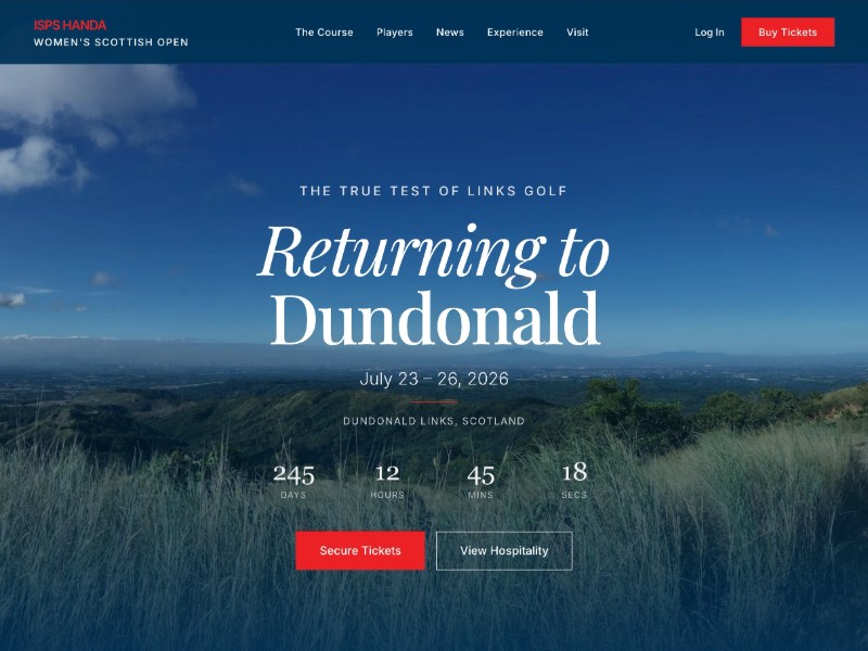 Preview for Golf Tournament Landing Page Template