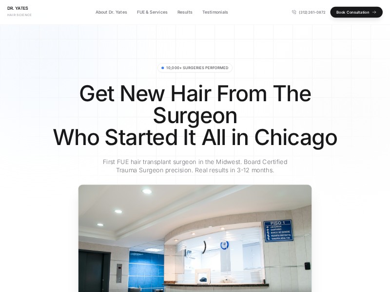 Preview for Hair Restoration Clinic Landing Page Template