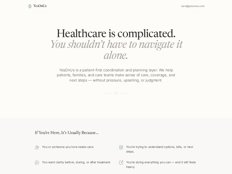 Preview for Healthcare Care Coordination Landing Page Template