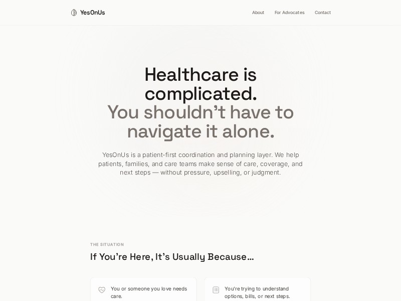 Preview for Healthcare Care Coordination Landing Page Template