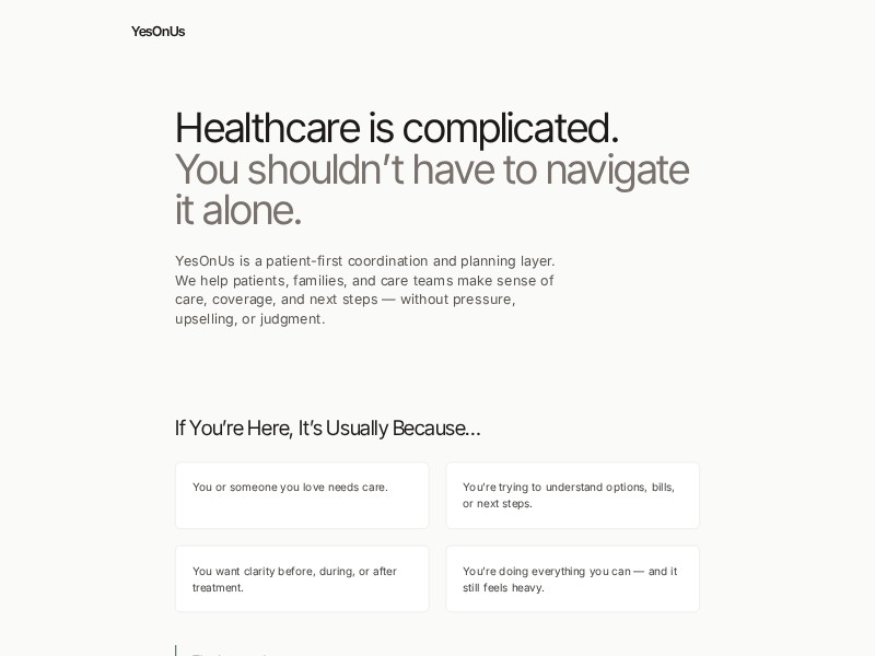 Preview for Healthcare Care Coordination Landing Page Template