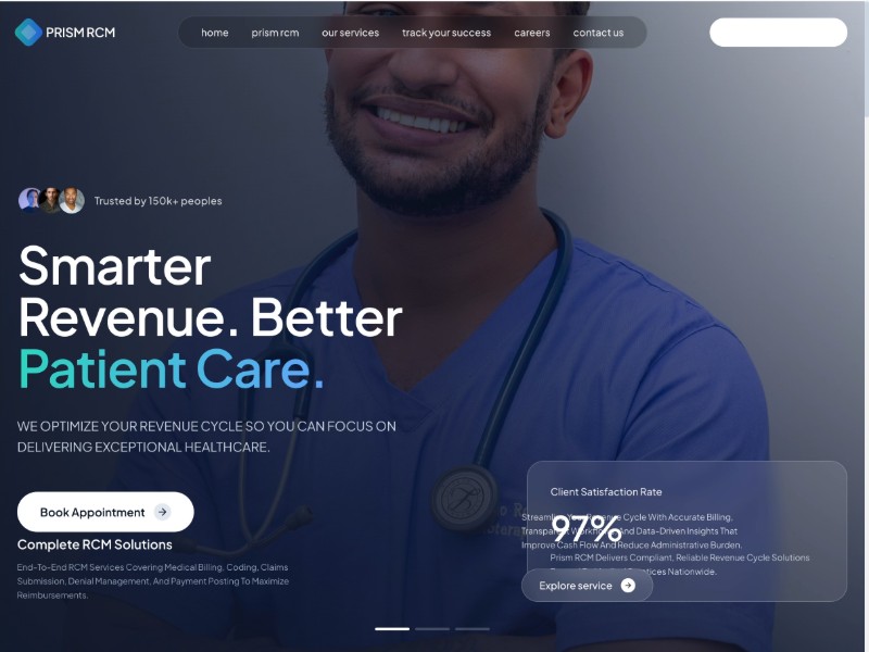 Preview for Healthcare Revenue Cycle Landing Page Template
