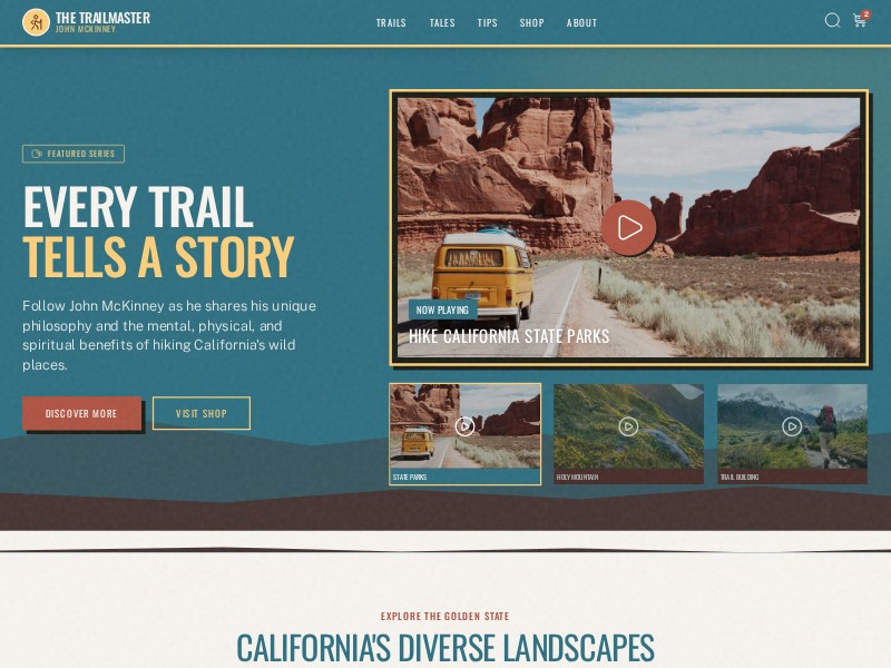 Preview for Hiking Expert Landing Page Template