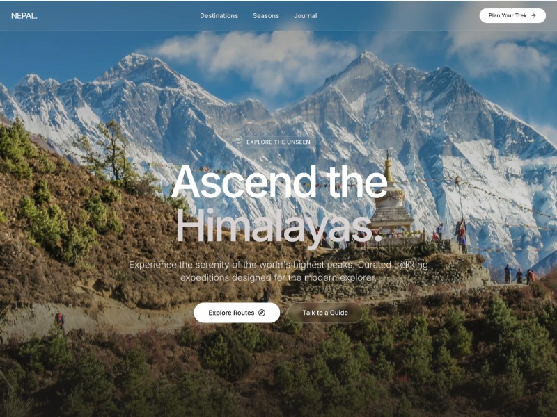 Preview for Himalaya Trekking Landing Page Template