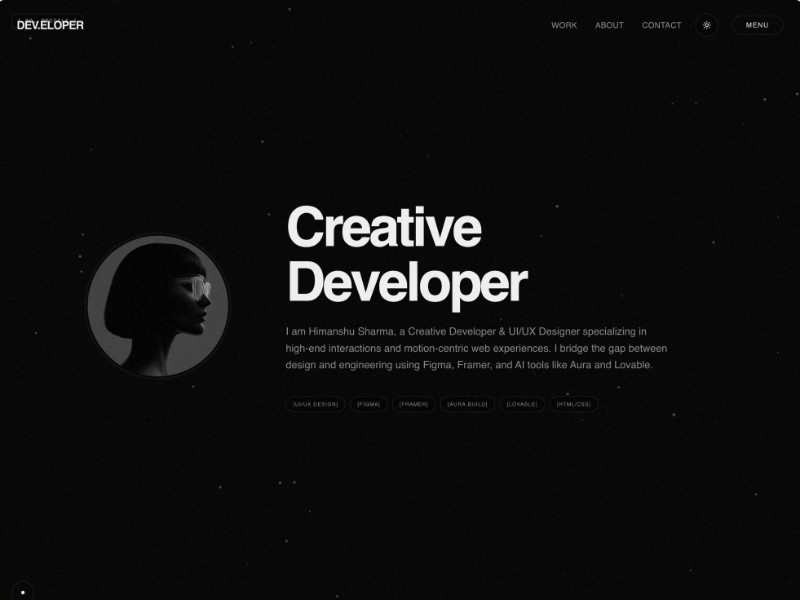 Preview for Developer Portfolio Landing page