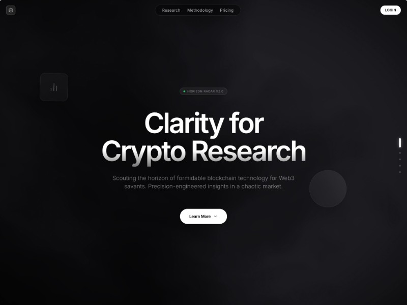 Preview for Crypto Research SaaS Landing Page Template