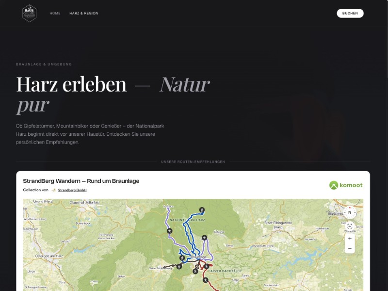 Preview for Harz Bed & Breakfast Landing Page Template