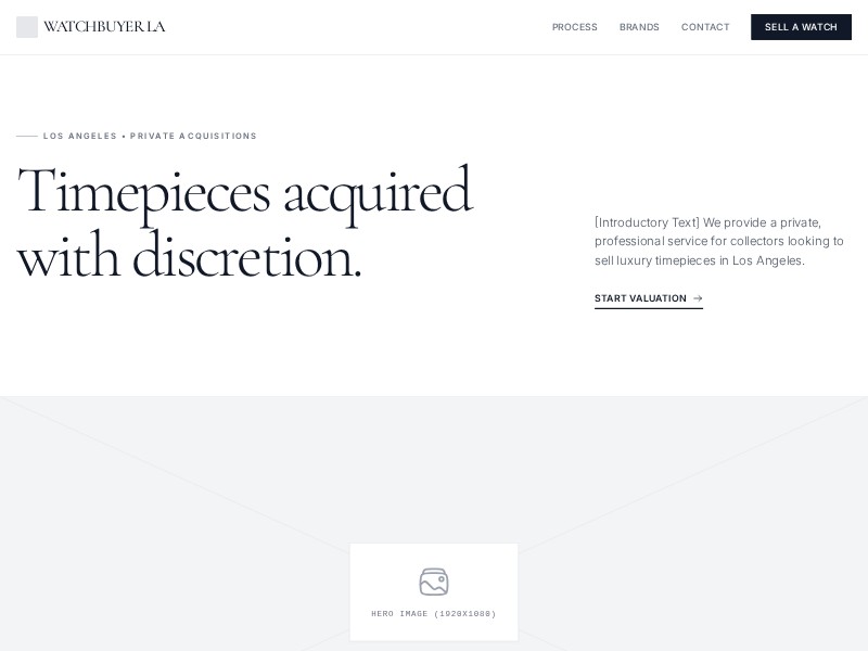 Preview for Luxury Watch Buyer Landing Page Template