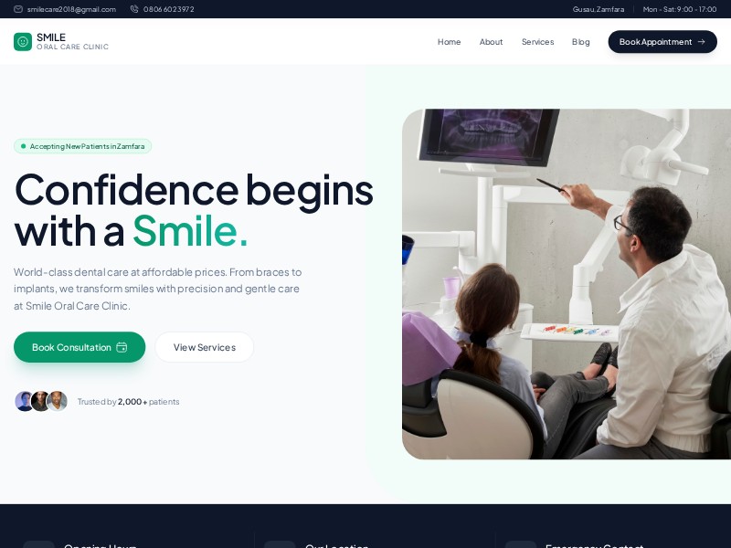 Preview for Dental Clinic Landing Page Template