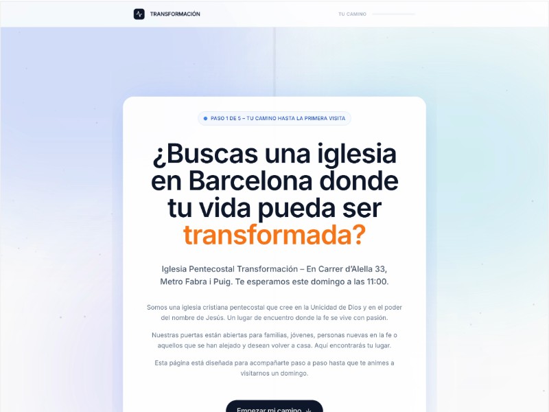 Preview for Interactive Church Experience Landing Page Template