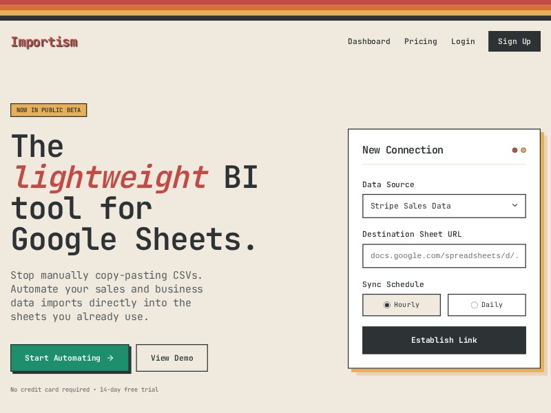 Preview for Importism SaaS Landing Page Template
