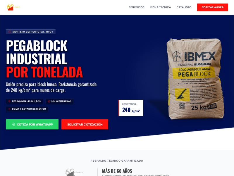 Preview for Industrial Product Landing Page Template