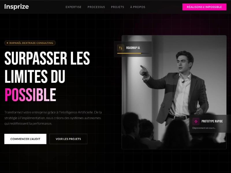 Preview for INSPRIZE AI Consulting Landing Page Template