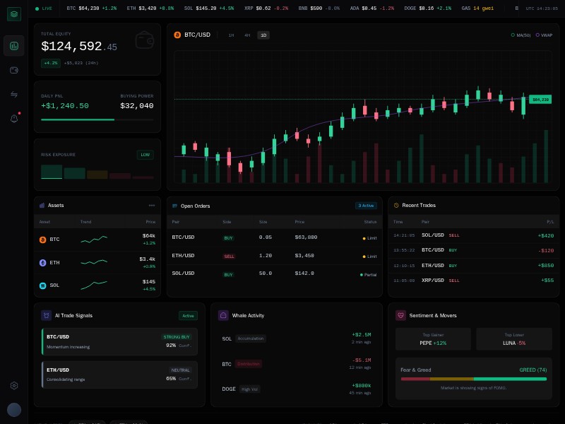 Preview for Institutional Crypto Dashboard UI Template