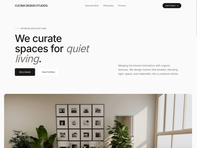 Preview for Interior Design Studio Landing Page Template