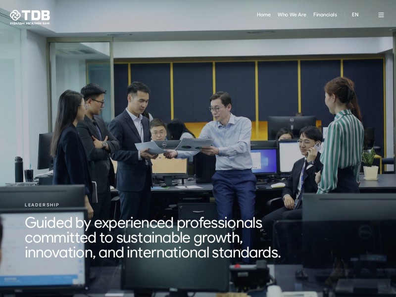 Preview for Bank Investor Relations Landing Page Template