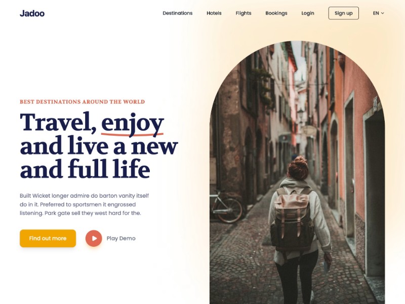 Preview for Travel Agency Landing Page Template