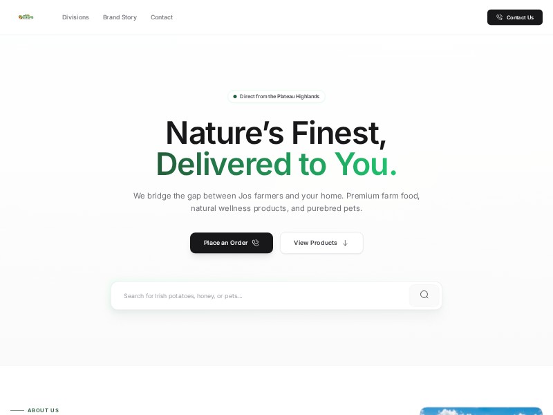 Preview for Agrifood E-commerce Landing Page Template