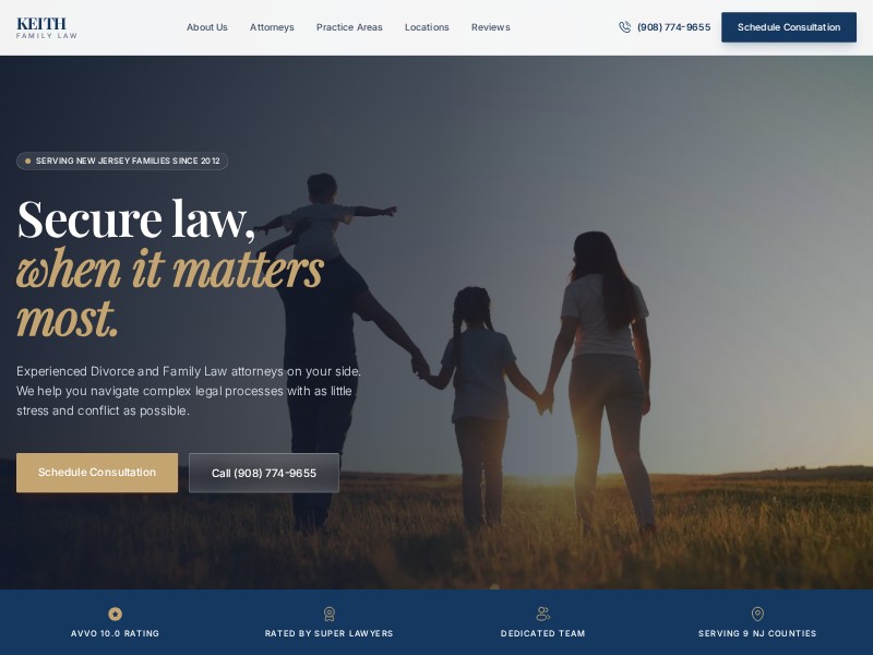 Preview for Family Law Firm Landing Page Template
