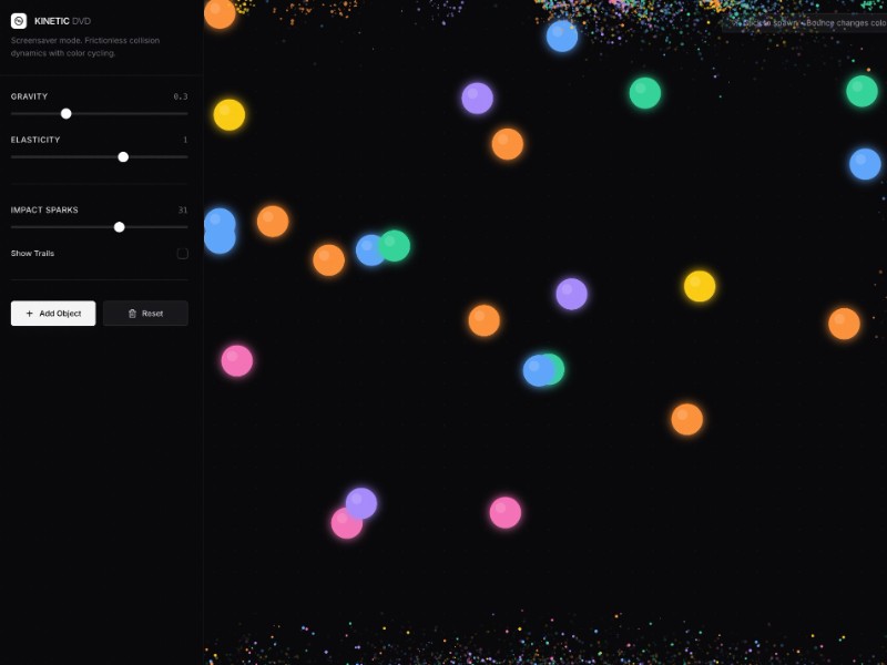 Preview for Kinetic Canvas DVD Screensaver Template